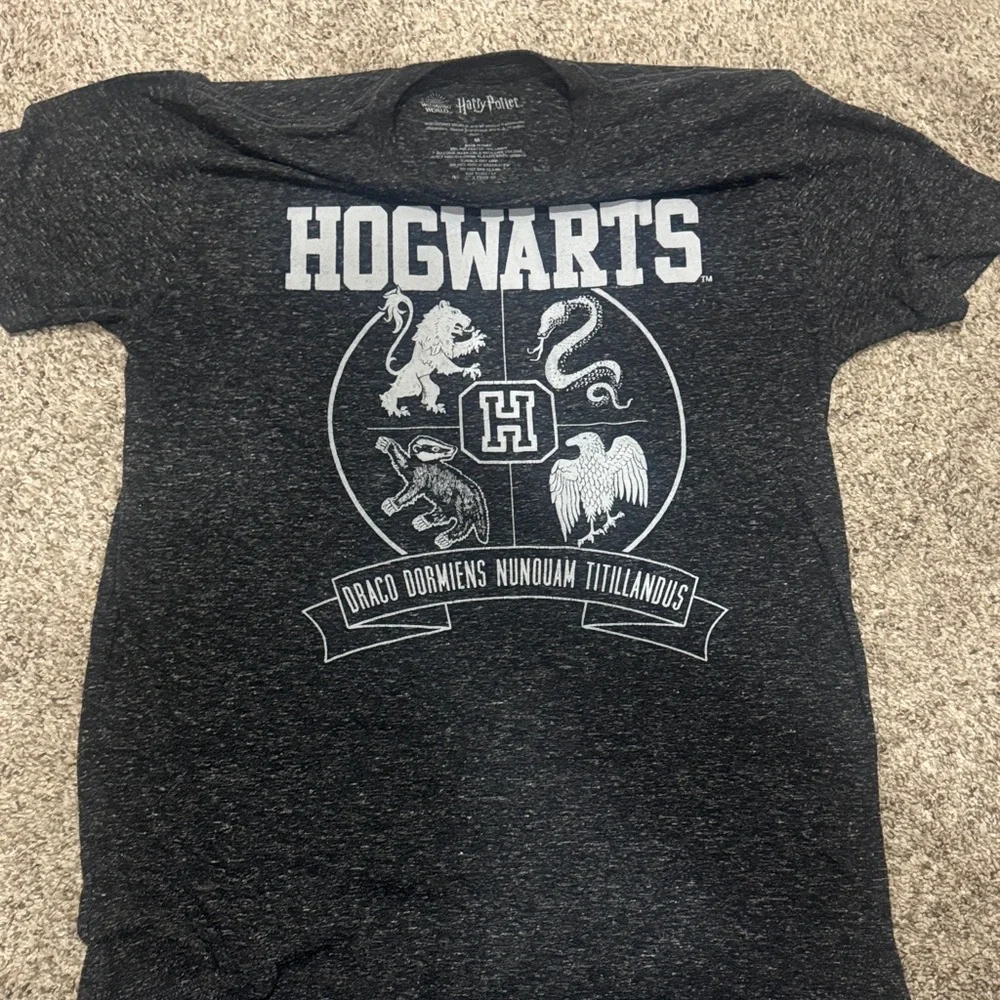 Harry Potter Hogwarts Kids T-Shirt - Charcoal - Picture 4 of 6